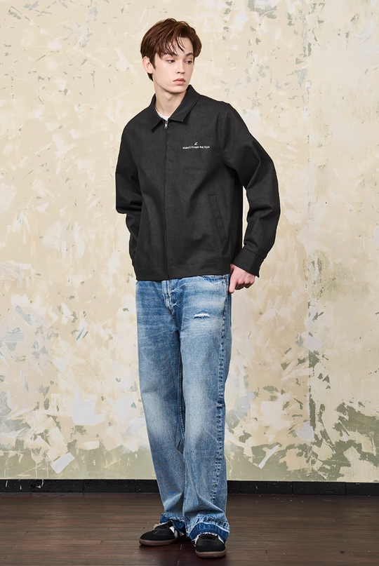 Harsh and Cruel Embroidered Lapel Collar Jacket