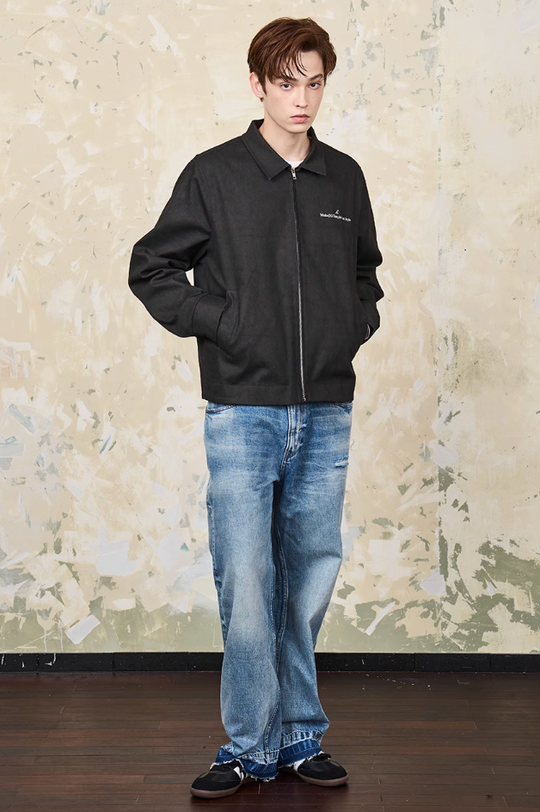 Harsh and Cruel Embroidered Lapel Collar Jacket