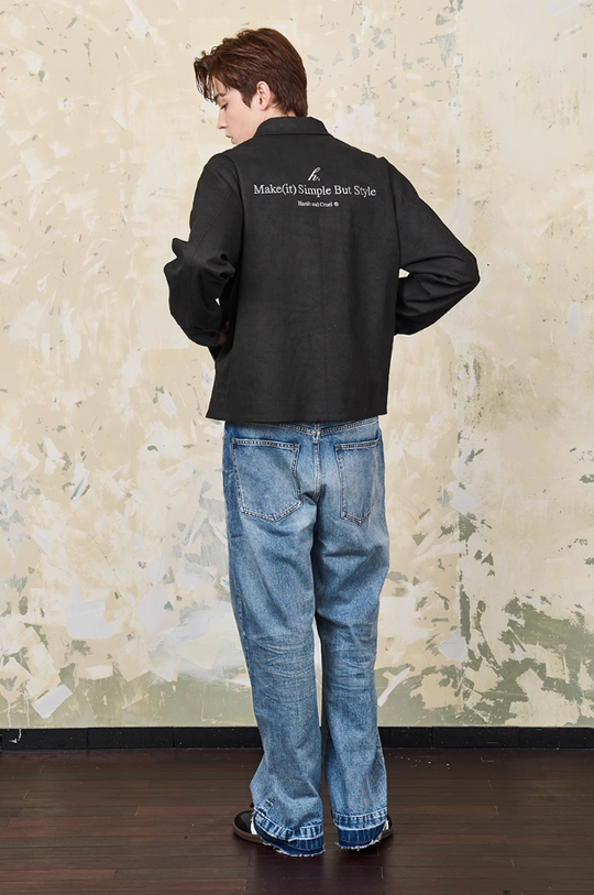 Harsh and Cruel Embroidered Lapel Collar Jacket