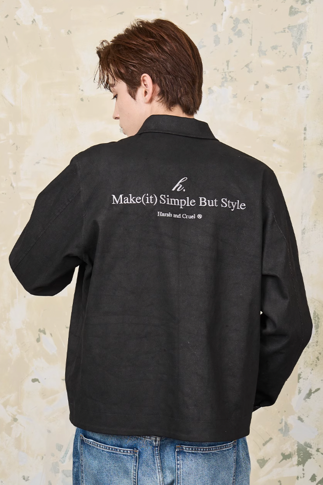 Harsh and Cruel Embroidered Lapel Collar Jacket