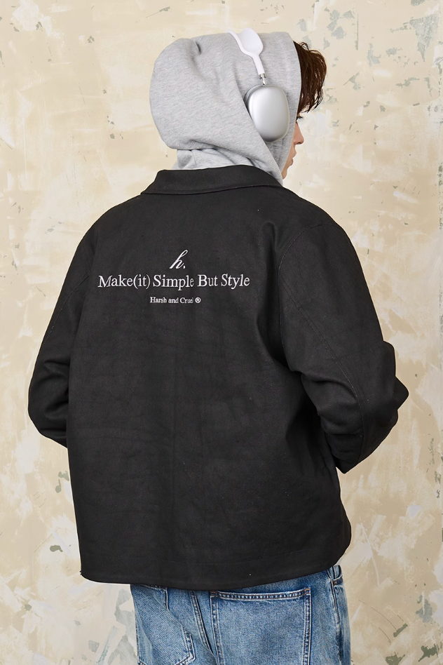 Harsh and Cruel Embroidered Lapel Collar Jacket