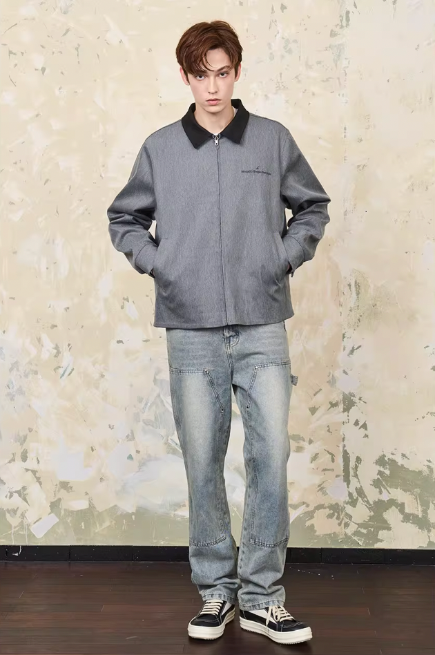 Harsh and Cruel Embroidered Lapel Collar Jacket