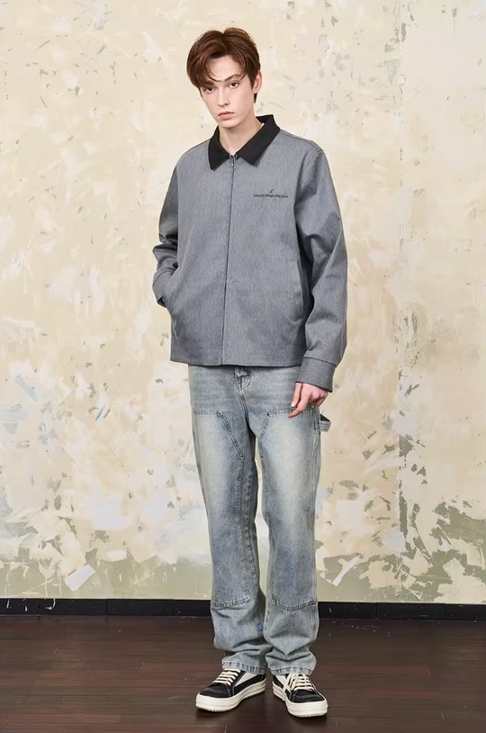 Harsh and Cruel Embroidered Lapel Collar Jacket