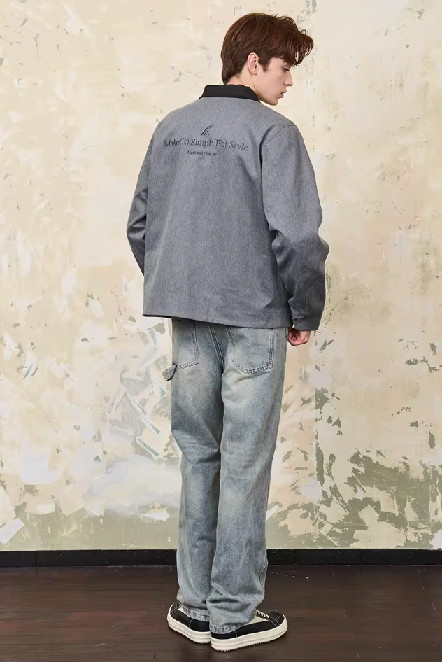 Harsh and Cruel Embroidered Lapel Collar Jacket