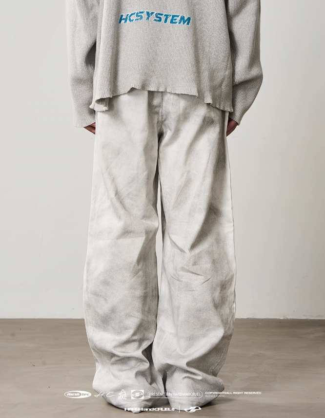 Harsh and Cruel Racing Embroidered Patchwork Trousers