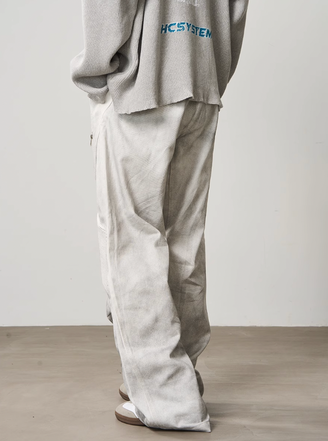 Harsh and Cruel Racing Embroidered Patchwork Trousers