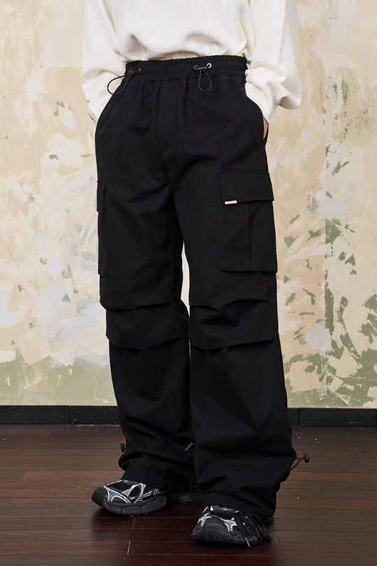 Harsh and Cruel Drawstrings Adjustable Cargo Trousers