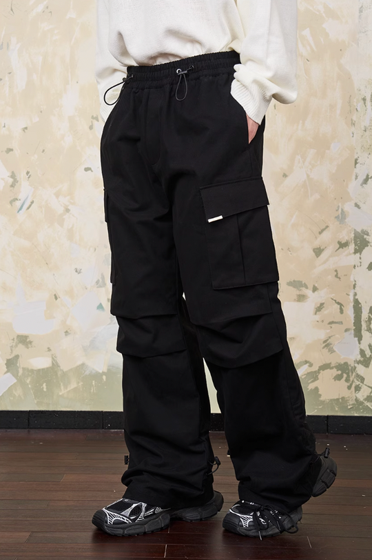 Harsh and Cruel Drawstrings Adjustable Cargo Trousers