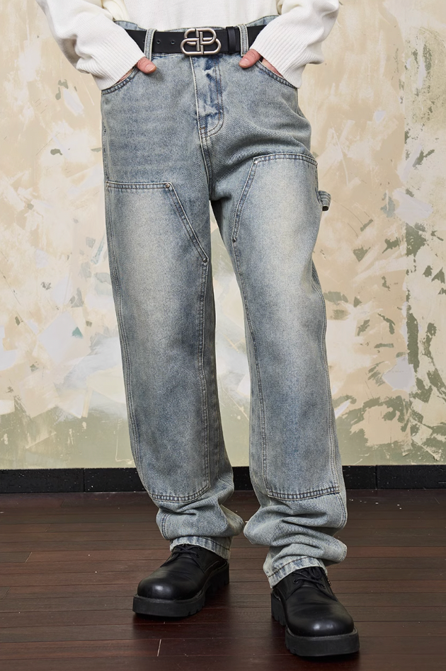 Harsh and Cruel Double Knee Straight Jeans