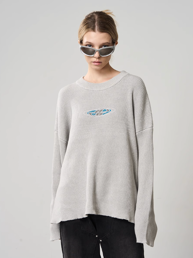 Harsh and Cruel Logo Crewneck Knit Sweater
