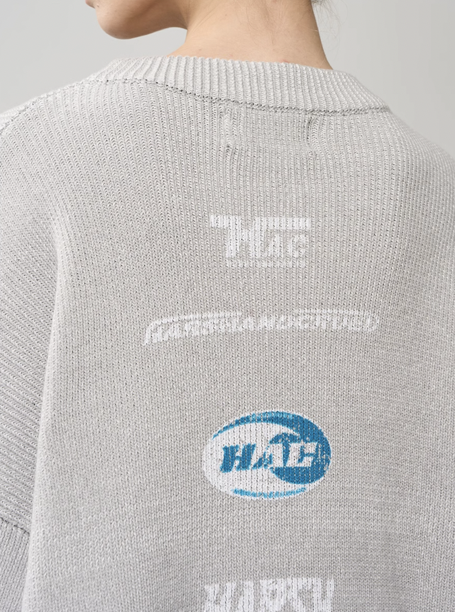 Harsh and Cruel Logo Crewneck Knit Sweater