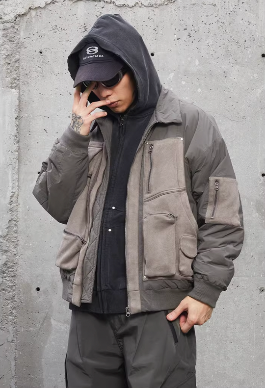 F2CE Multi Pockets Bomber Flight Jacket