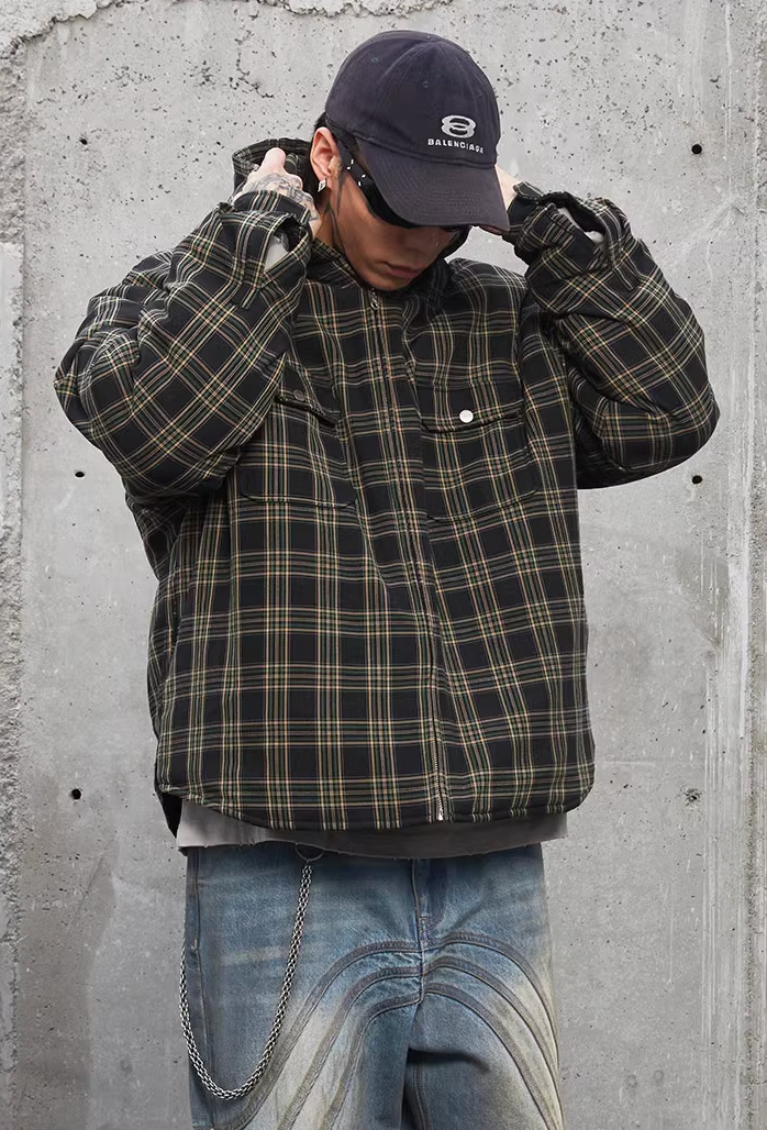 F2CE Plaid Hooded Jacket
