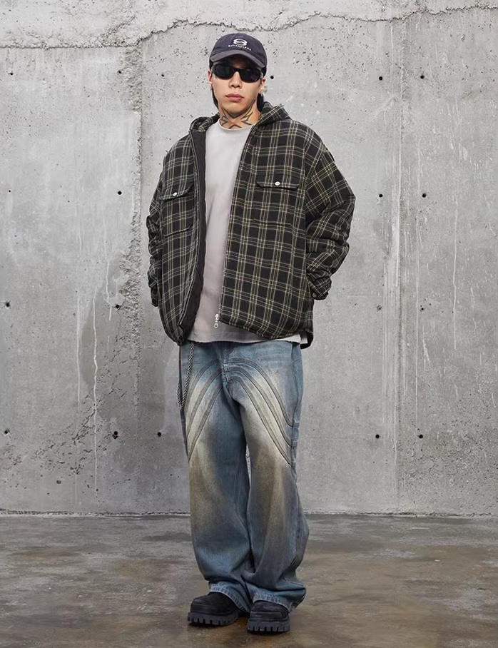 F2CE Plaid Hooded Jacket