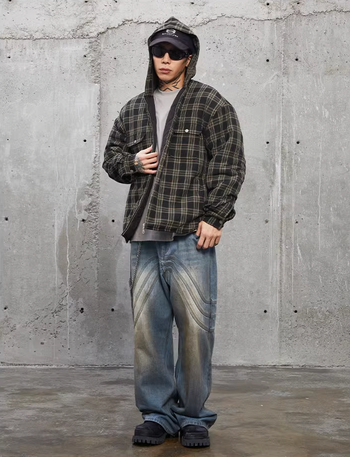 F2CE Plaid Hooded Jacket
