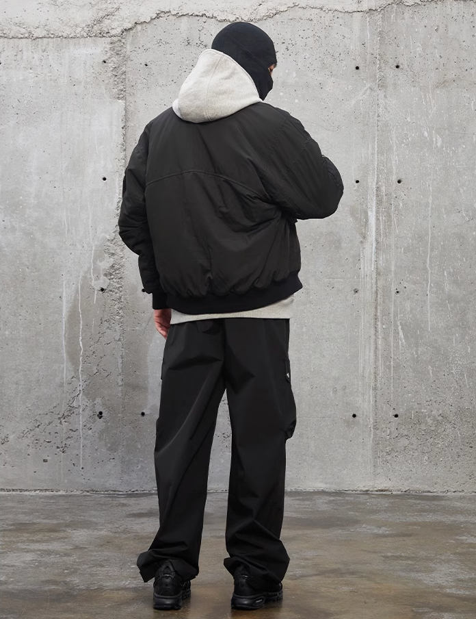 F2CE 3D Pockets Multi Zipper Bomber Flight Jacket