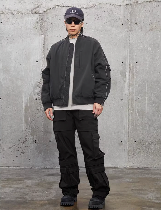 F2CE Multi Zipper Bomber Flight Jacket