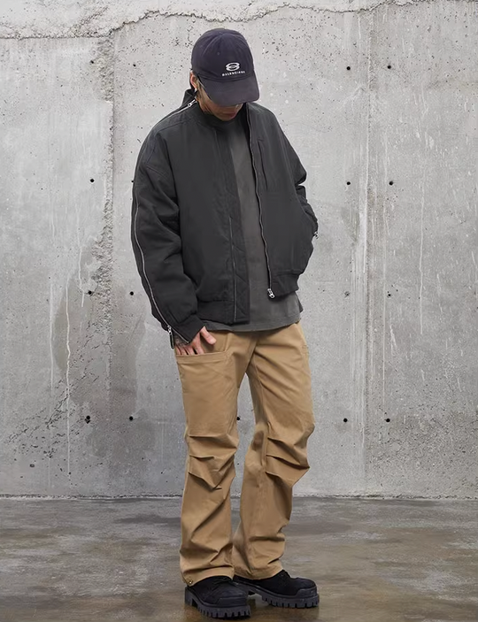 F2CE Multi Zipper Bomber Flight Jacket