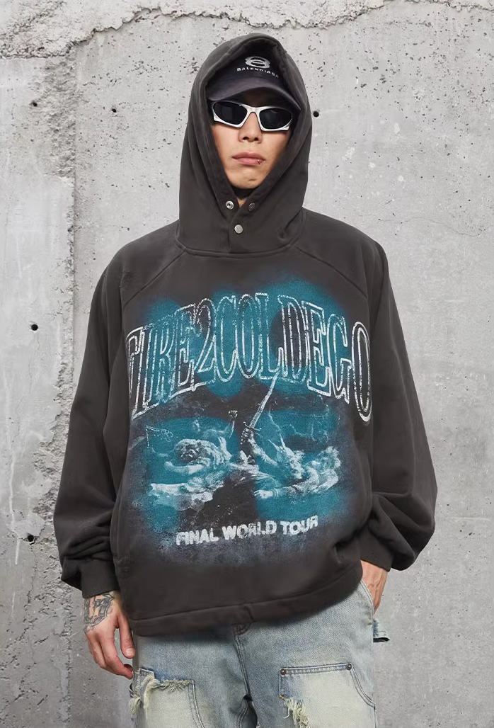 F2CE Graffiti Printing Hoodie