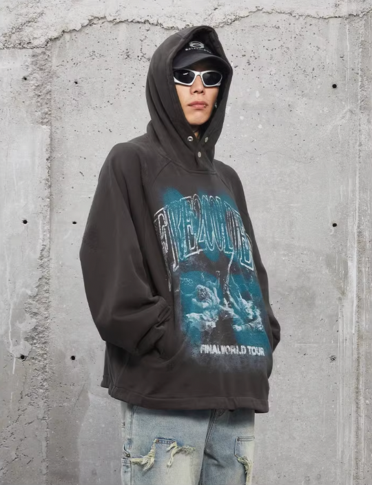 F2CE Graffiti Printing Hoodie