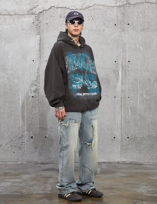 F2CE Graffiti Printing Hoodie