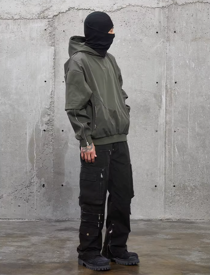 F2CE Nylon Zipper Functional Hoodie