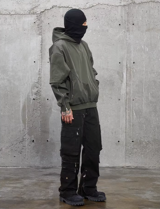 F2CE Nylon Zipper Functional Hoodie