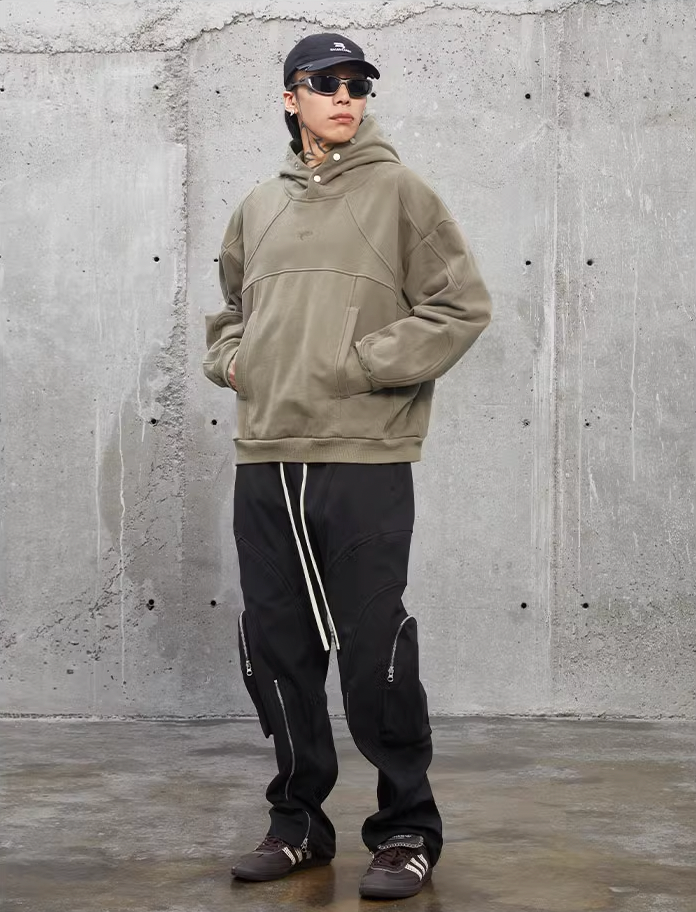 F2CE Logo Buttons Hoodie