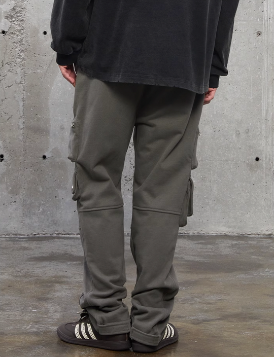 F2CE Functional Multi Zipper 3D Pockets Cargo Sweatpants