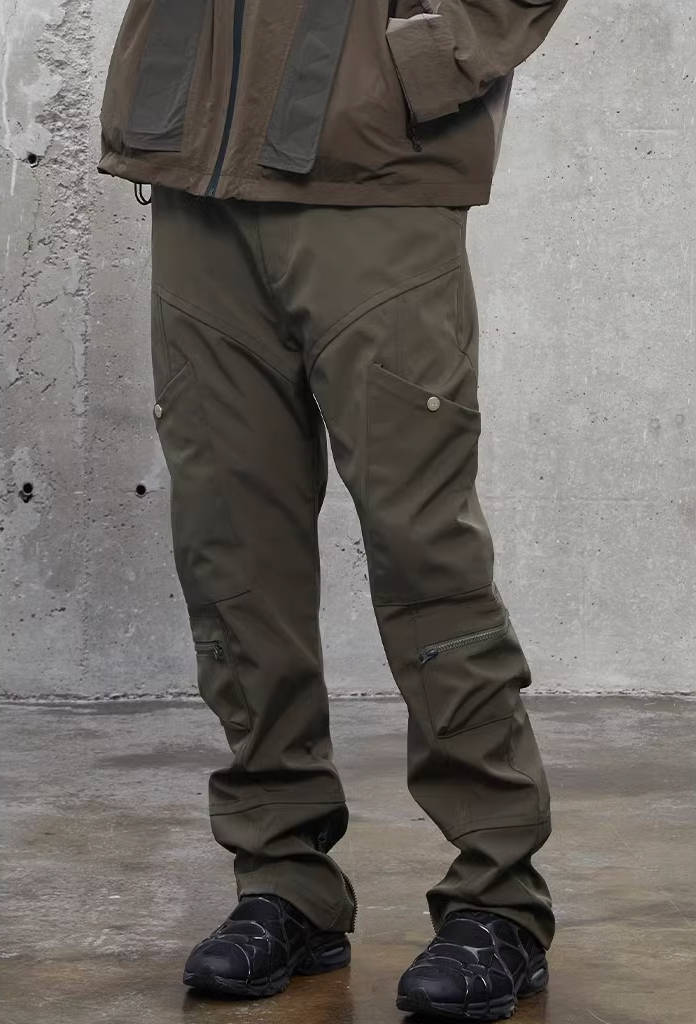 F2CE Functional Pockets Workwear Leg Zipper Pants