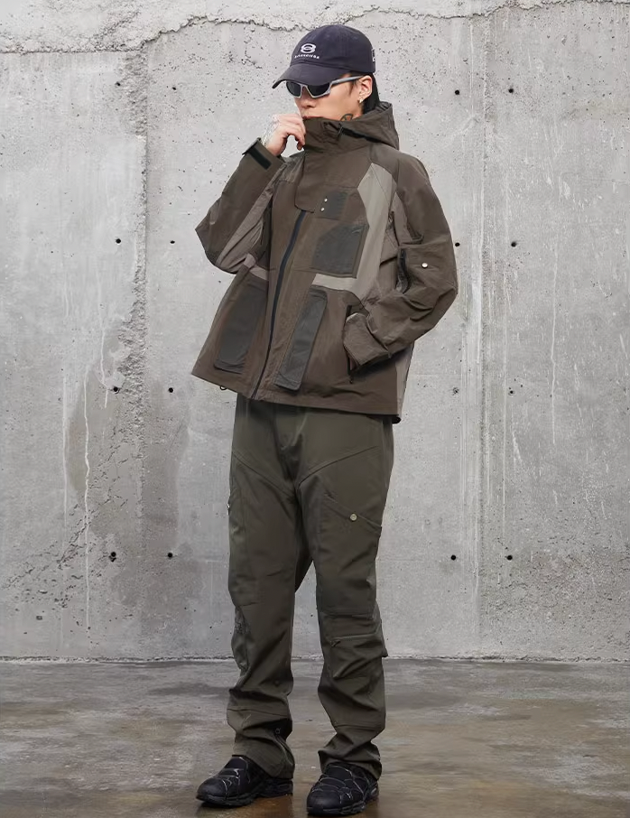 F2CE Functional Pockets Workwear Leg Zipper Pants