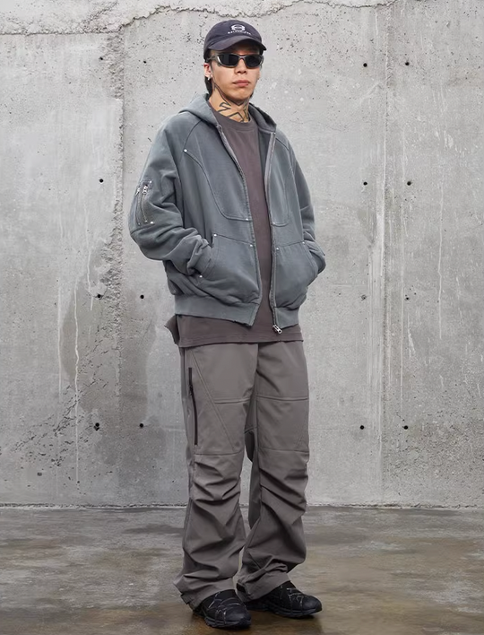 F2CE Nylon Knee Pleats Paratrooper Pants