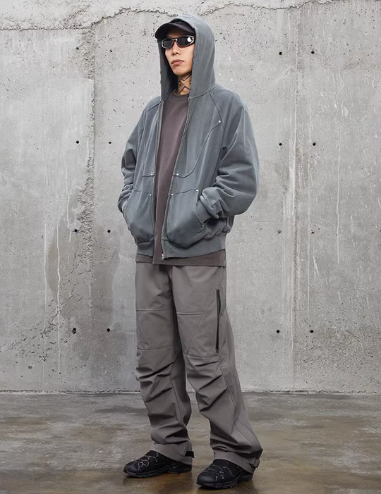 F2CE Nylon Knee Pleats Paratrooper Pants