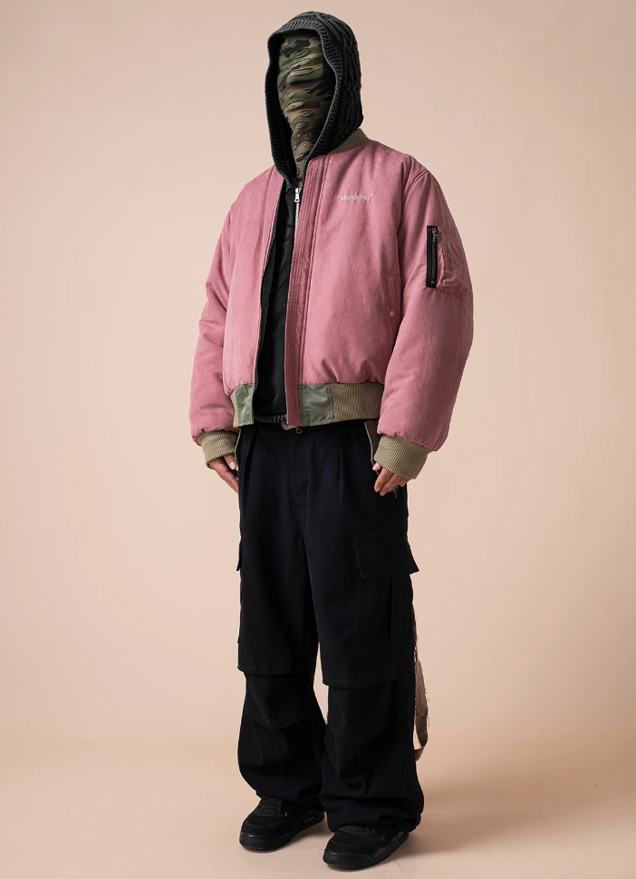 EVILKNIGHT(EK) Reversible Embroidery Bomber MA-1 Air Force Jacket