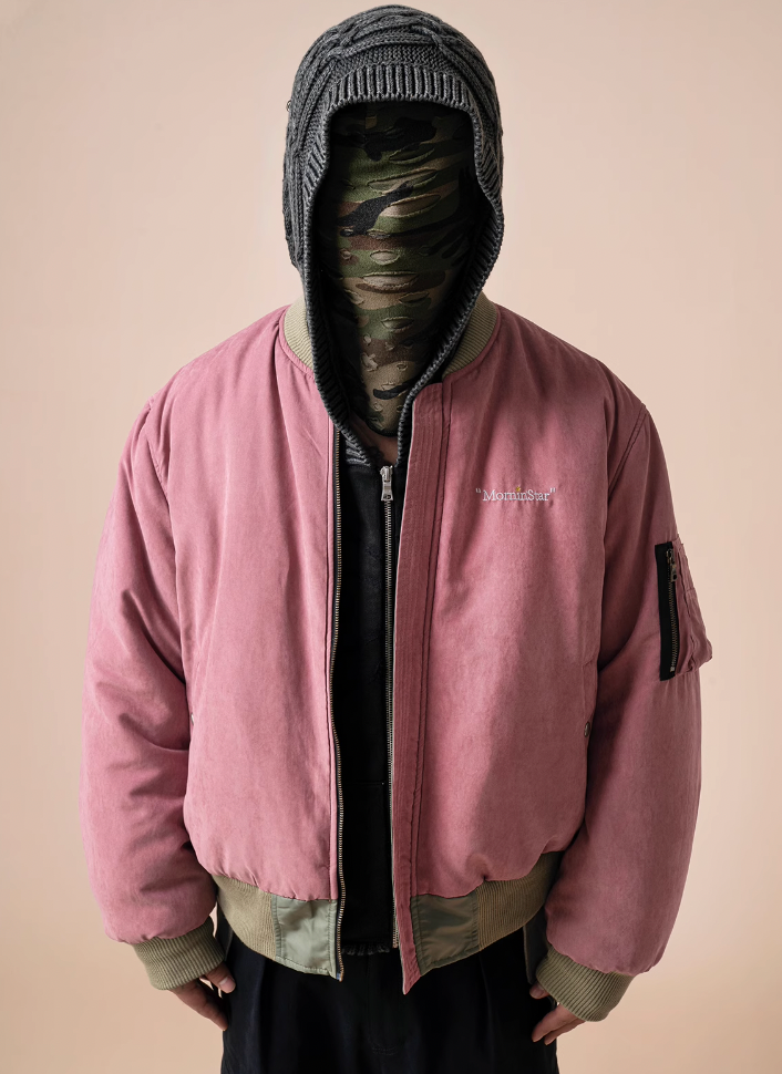 EVILKNIGHT(EK) Reversible Embroidery Bomber MA-1 Air Force Jacket