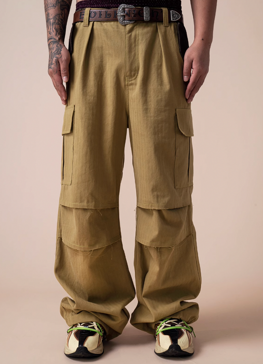 EVILKNIGHT(EK) Herringbone Pockets Work Cargo Pants