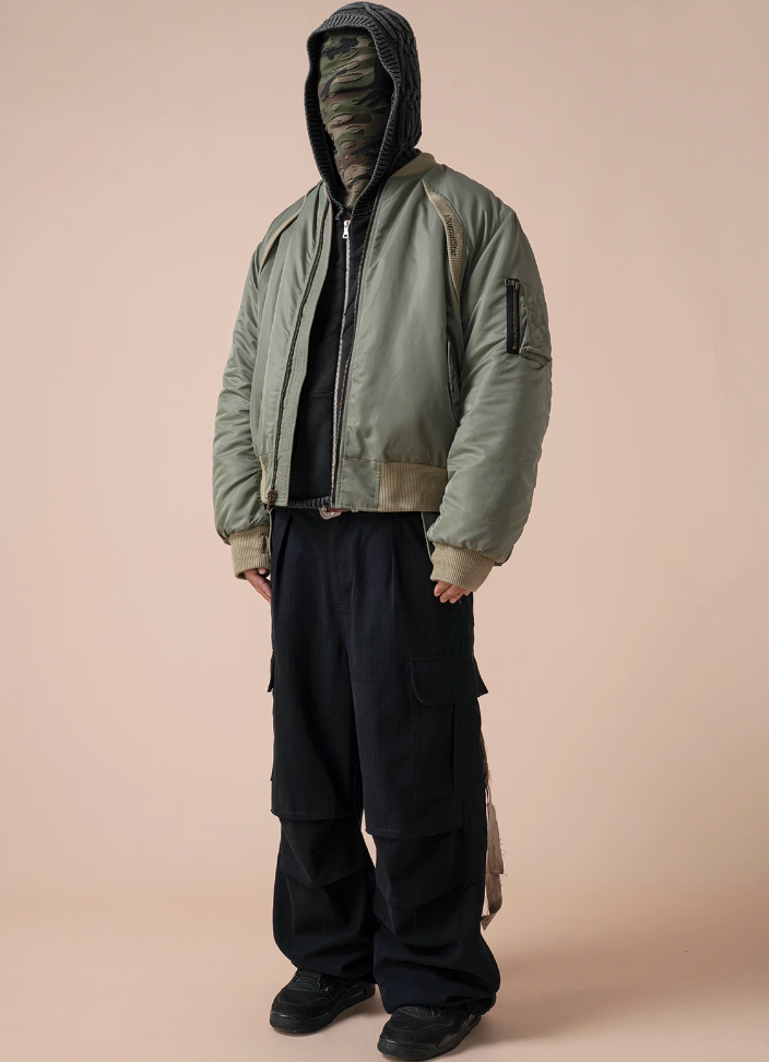 EVILKNIGHT(EK) Herringbone Pockets Work Cargo Pants