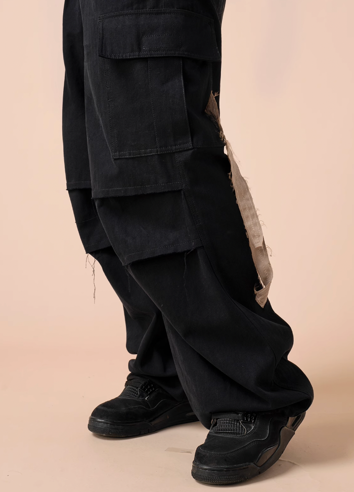 EVILKNIGHT(EK) Herringbone Pockets Work Cargo Pants
