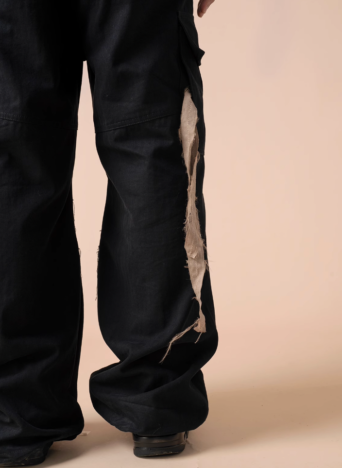 EVILKNIGHT(EK) Herringbone Pockets Work Cargo Pants