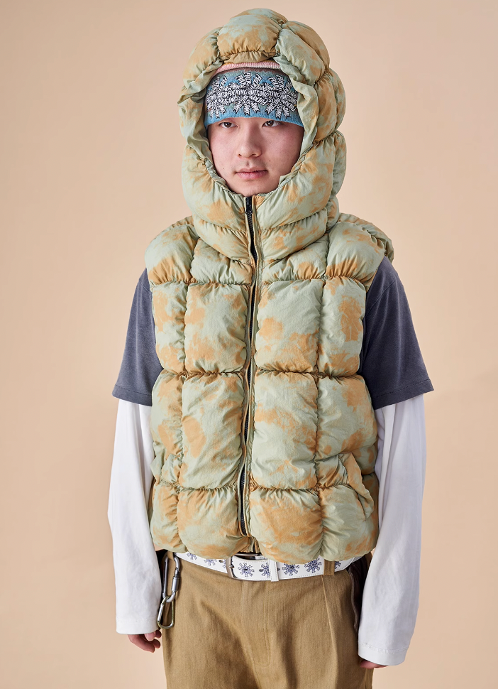 EVILKNIGHT(EK) Tie Dye Digitally Printed Zipper Vest