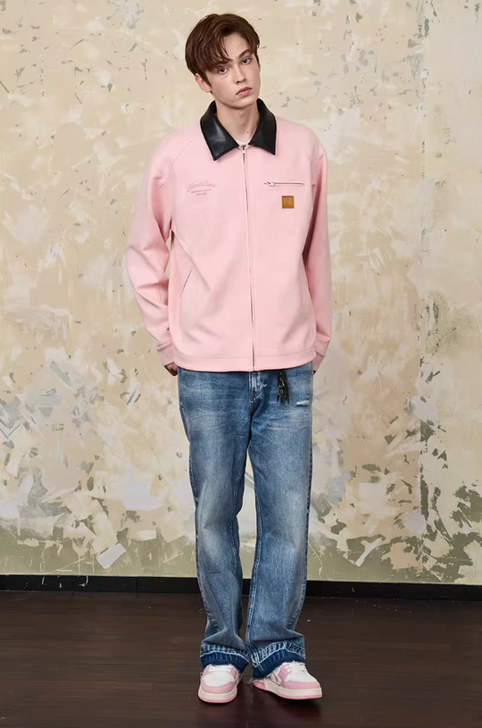 Harsh and Cruel Leather Collar Suede Detroit Jacket