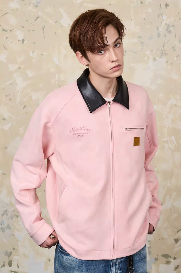 Harsh and Cruel Leather Collar Suede Detroit Jacket