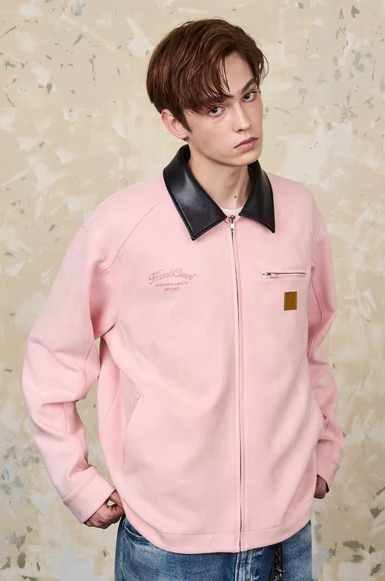 Harsh and Cruel Leather Collar Suede Detroit Jacket