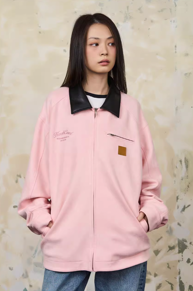 Harsh and Cruel Leather Collar Suede Detroit Jacket