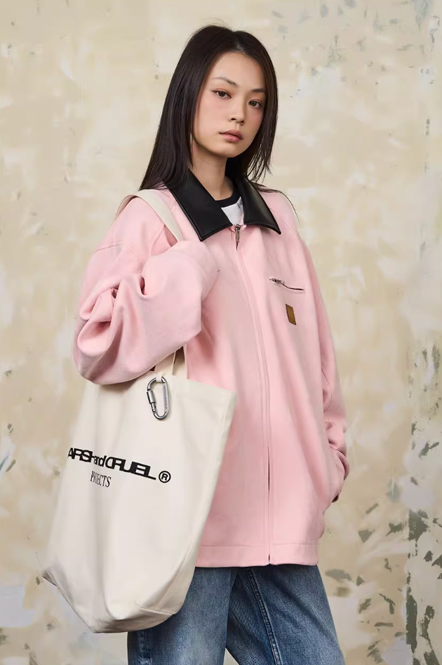 Harsh and Cruel Leather Collar Suede Detroit Jacket