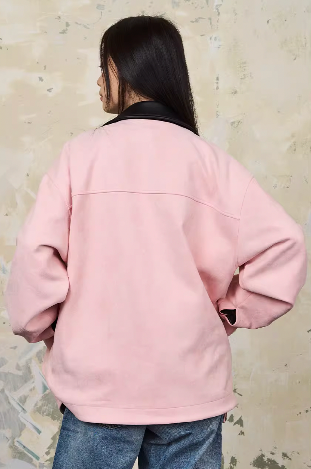 Harsh and Cruel Leather Collar Suede Detroit Jacket