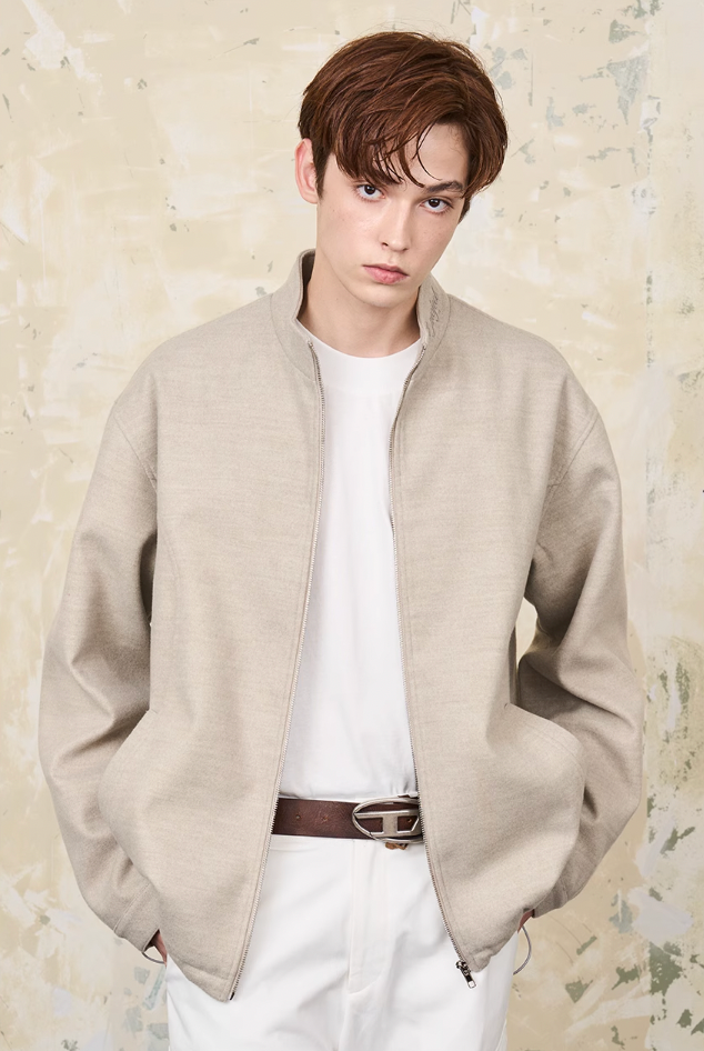 Harsh and Cruel Embroidered Collar Zipper Cardigan Jacket