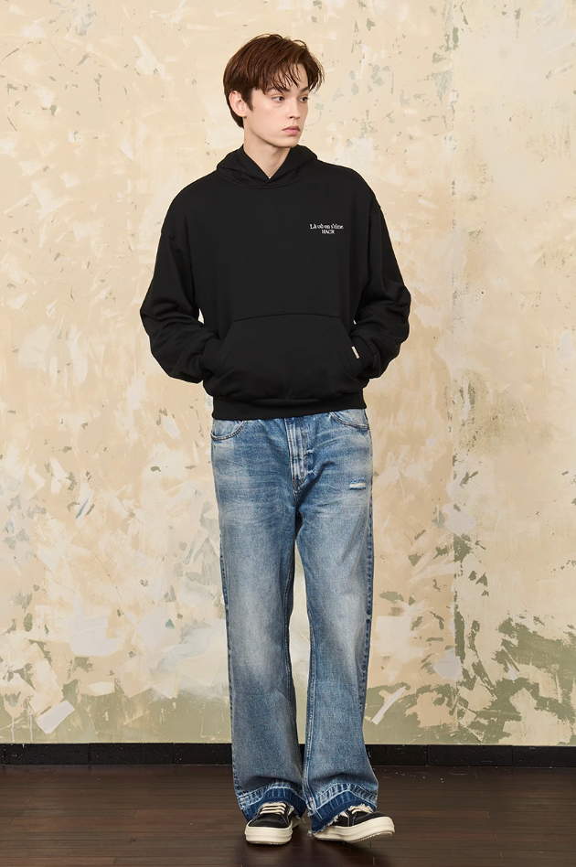 Harsh and Cruel Basic Embroidered Logo Hoodie