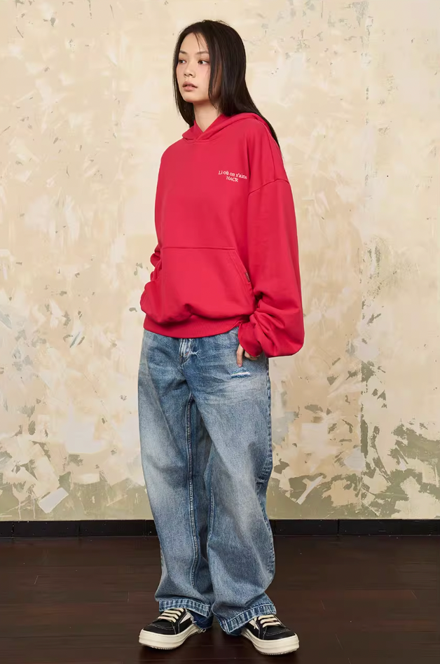 Harsh and Cruel Basic Embroidered Logo Hoodie