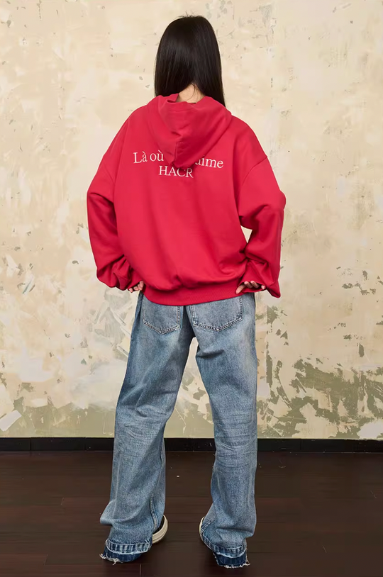 Harsh and Cruel Basic Embroidered Logo Hoodie